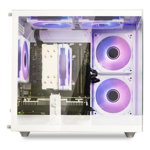 Image of suevery Pre Built Gaming PC, R7, RTX 3050 6G, White | AMD Ryzen7 8Cores 3.6G Up to 4.2G, DDR4 16G RAM, M.2 512G SSD, Wi-Fi 6, Desktop Computer, WiFi6 4K