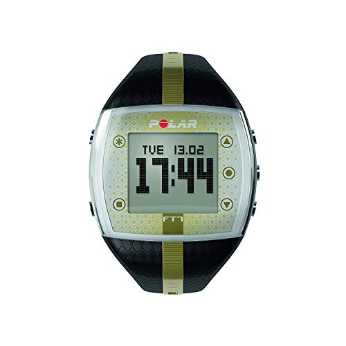 Polar FT7 Heart Rate Monitor Training Computer Watch (Black/Gold) (Renewed)