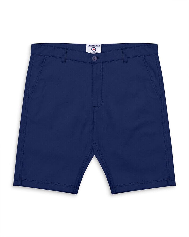 Lambretta Men's Navy Chino Shorts (40R) (Navy) Size 40