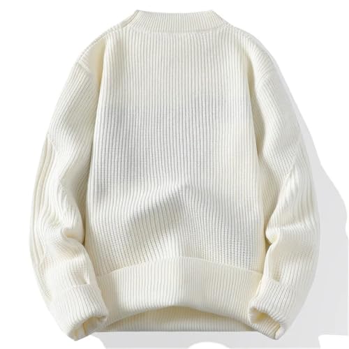 Men's Round Neck Knitted High Street Pullover Outdoor Loose Warm Thickened Sweater3