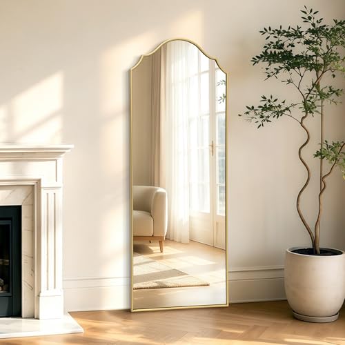 Besdomus Scalloped Full Length Mirror: 21"x56" Gold Arched Floor Mirror by Besdomus - Used condition - Image 7