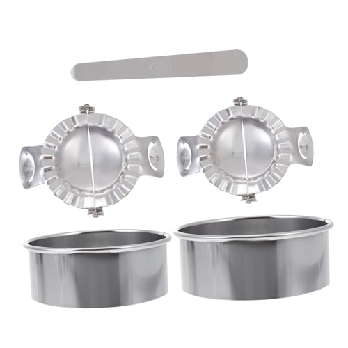 CIYODO 5pc Stainless Steel Dumpling Mold Set Dumpling Seal Tool Making Mold for Pie