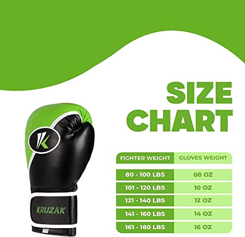 Kruzak Two-Tone Focus Mitts And Boxing Gloves Set For Kickboxing And Muay Thai Mma Training| Focus Pads And Training Gloves | Fitness Kit For Martial Arts And Karate (Black And Green, 16 Oz) #TOP2