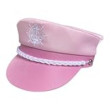 jamgeery Gorro De Capitán Rosa, Sombrero Para Disfraz De Halloween, Accesorios Disfraz Ajustables Cómodos Para Fiestas Halloween Playa Bodas
