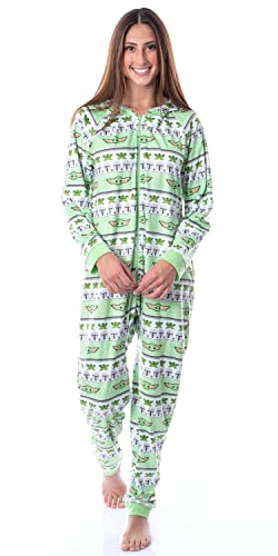 Disney Star Wars' Ugly Sweater Sleep Pajama Jumpsuit Union Suit Hooded PJ2