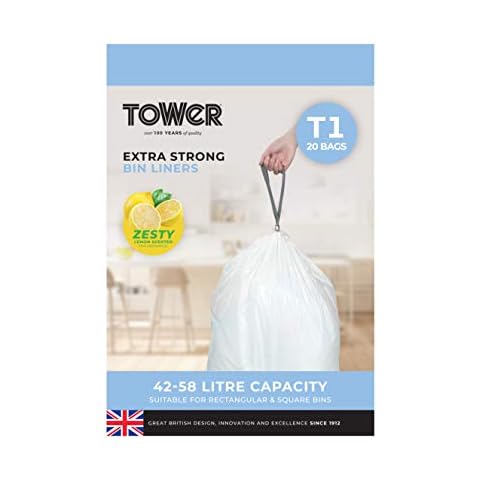 Tower Lemon Scented Heavy Duty Bin Liners Cover