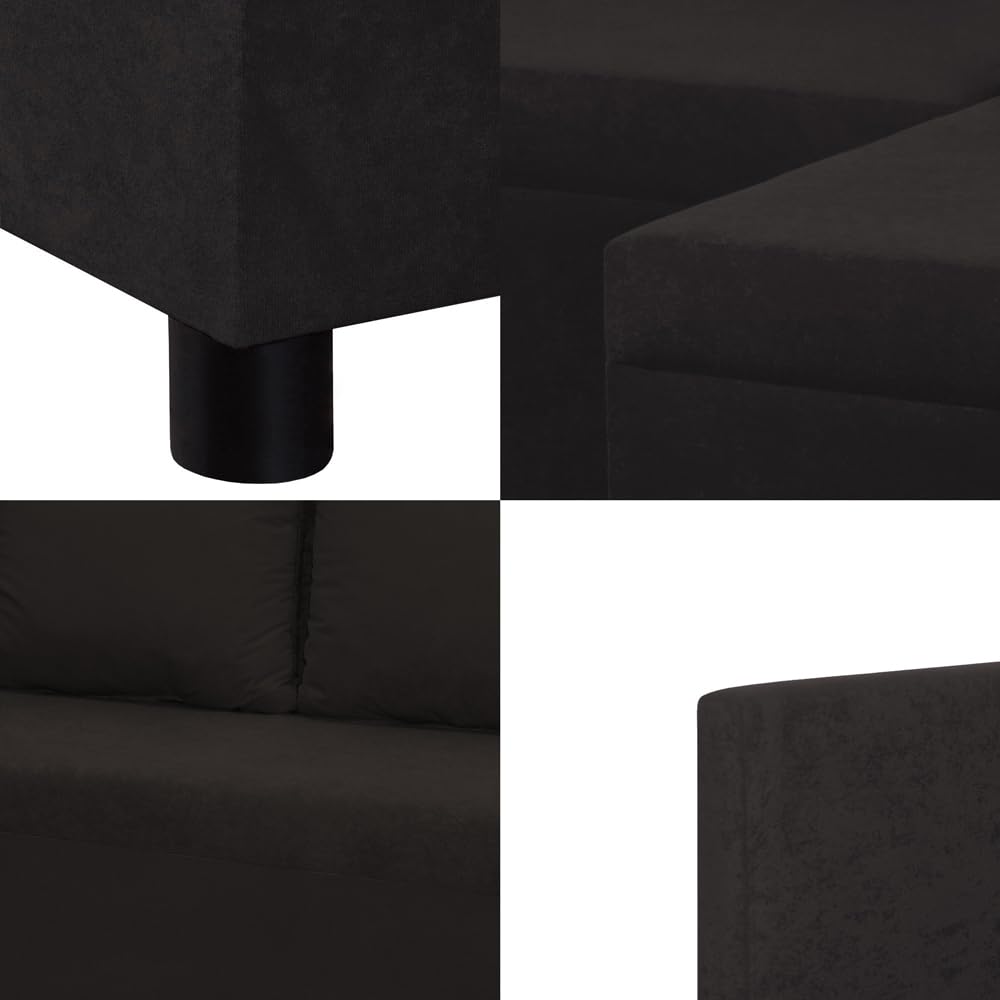Hugo L Ecksofa 206x165cm Graphit Wohnzimmer Couch Schlafsofa