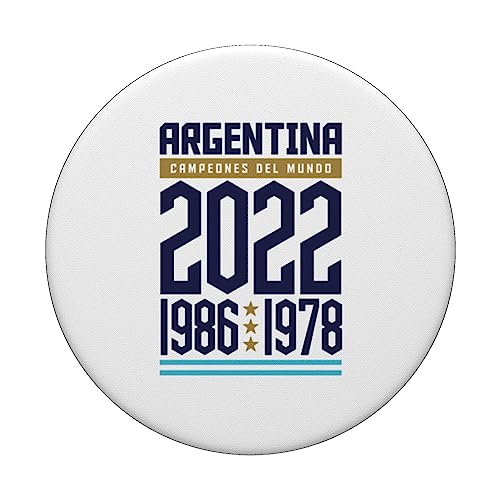Argentina World Champion 2022 - Soccer fans-related products PopSockets Swappable PopGrip, Black - Image 3