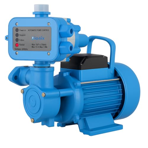 Image of IONIX Pressure Pump | 0.5 HP Booster Pressure Pump For Home With Automatic Controller | Copper Motor For 2-3 Bathrooms, Kitchen & Multi-Outlet Water Supply | Stable Flow For Tap