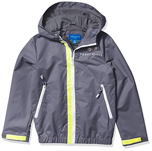 Perry Ellis Little Boys Hooded Bomber Jacket With Fleece Lining, Turbulence, 4 #TOP4