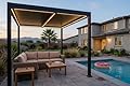 PURPLE LEAF 10' x 12' Outdoor Louvered Pergola Aluminum Pergola with Adjustable Roof for Camping Outdoor Patio Deck Garden Hardtop Gazebo Bronze