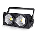 V-Show 200w led Stage par, Stage COB par,LED Blinder 2Head Light Warm White 3000K, 2 Eyes Wash LED, for Wedding Christmas Party Theater