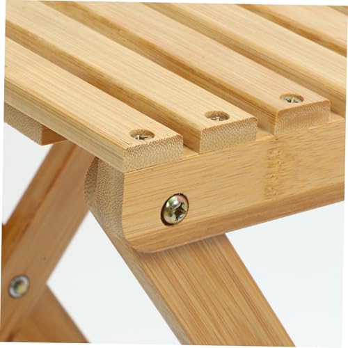 Tabouret pliable bambou compact pour petits espaces intérieurs - 6