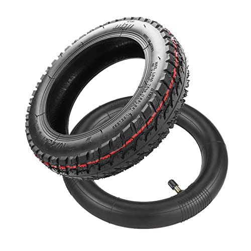 Neumáticos de Aire para Scooter de 10 Pulgadas, Manguera Interior y Exterior, neumáticos sin cámara modificados de 10 Pulgadas, 10 neumáticos sin Manguera, 10 x 2 mangueras Interiores con Boca Recta Cover