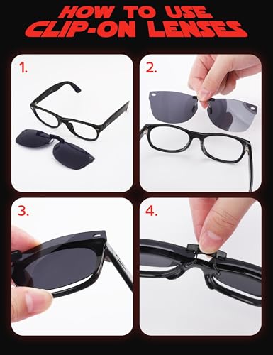 Polarized Clip-On Sunglasses for Ray-Ban RB5184F (Size 52-18) - UV Protection - Universal Fit for Men & Women3