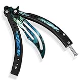 BOKHAMMER legales Butterfly Trainingsmesser - CSGO Gamma V2 - stumpf - inkl. Tasche, Schraubendreher und Ersatzschrauben