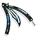 BOKHAMMER CSGO Gamma V2 Butterfly Balisong tępy, legalny trener Flipper wraz z torbą i śrubami zapasowymi
