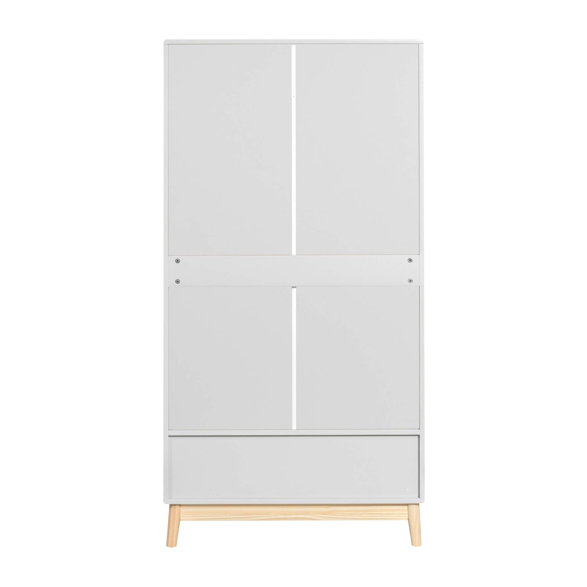 Rebecca Mobili Guardaroba per Bambini Armadio Cameretta Bianco Marrone MDF Pino 175x80x55 cm
