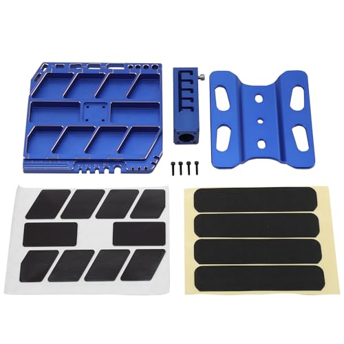 Image of RC Car Work Stand 360 Switch Rotation - 5 Levels Height Lift RC Transmitter Stand for 1 /8 1 /10 1 /12 1 /16 1 /18 RC Car TRX4 TRX4M Upgrades-Blue