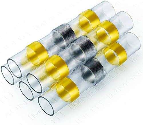 PREMIUM Solder Seal Heat Shrink Butt Connectors YELLOW 12 awg – 10 awg Wire Connector Kit