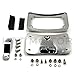 HTTMT MT388-CD Chrome Laydown Curved License Plate Bracket Tag Holder w/Mount Kit Compatible with Harley Davidson 2005-2007 Softail Springer Classic FLSTSC/ 2005-2017 Softail Deluxe FLSTN
