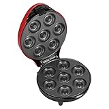 Haofy Mini Donut-Maschine, 1200W 7-Loch-Donut-Maker Doppelseitige Heizung Frühstücksmaschine für die Heimküche