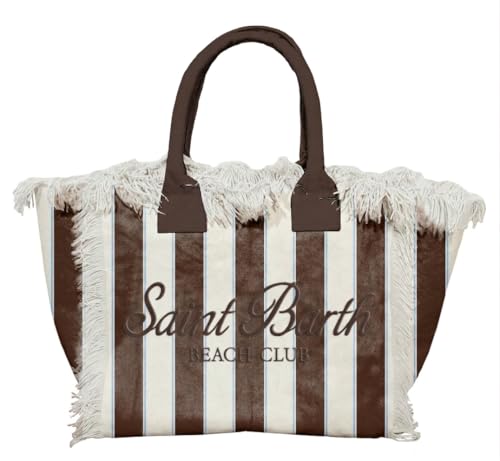 Saint Barth MC2 BORSA A SPALLA VANITY IN CANVAS DI
