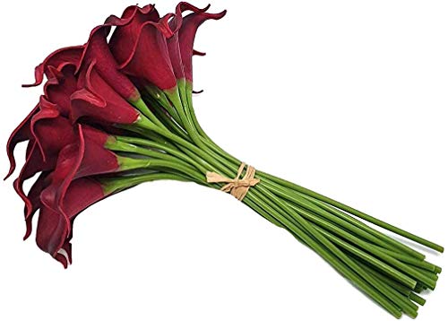 Floral Kingdom 20 Pcs 14 Inch Real Touch Pu Latex Artificial Calla Lily Flowers For Wedding Bouquets thumb #2