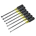 Klein Tools 647M Tool Set, Made in USA, Magnetic Nut Drivers Sizes 3/16, 1/4, 5/16, 11/32, 3/8, 7/16, 1/2-Inch, 6-Inch Hollow Shafts, 7-Piece