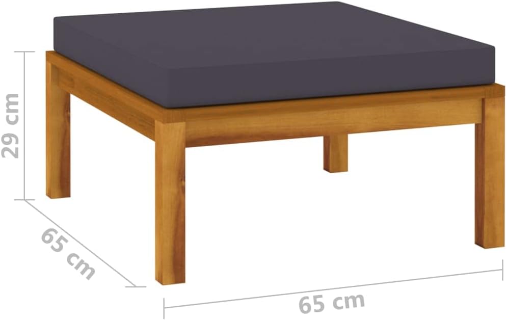 vidaXL Solid Acacia Wood Patio Lounge Set 11 Piece with Cushion Outdoor Garden Terrace Wooden Modular Sofa Seating Seat Sitting Chair Furniture