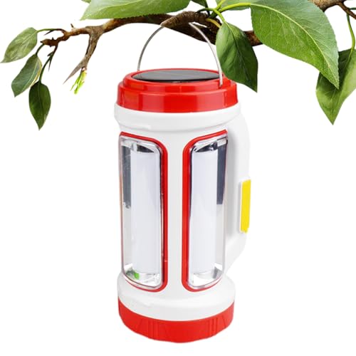 Lanterne de camping LED rechargeable et solaire pour randonnée et survie