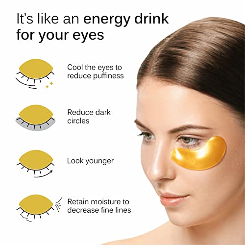 Zuke Under Eye Patch - 5 Pairs | 24k Gold With Vegan Collagen for Dark Circles & Puffy Eyes | Treats Wrinkles & Fine Lines | Enriched With Rosemary & Hyaluronic Acid - Image 5