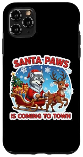 Santa Paws Is Coming To Town NX}X IIJ~̗l zf[ X}zP[X iPhone 11 Pro Max p