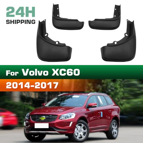 ボルボXC60 2014-2017 専用 マッドガード フロント/リア 4枚セット 泥除け