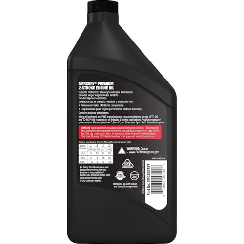 Aceite de motor Mercury 2 tiempos premium 1 cuarto miniatura 2