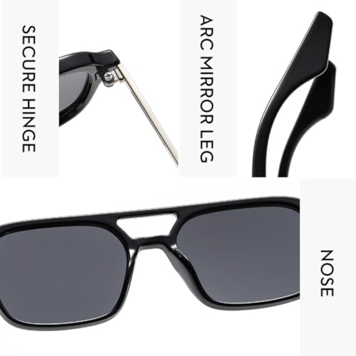 Lunettes de soleil rétro léopard en alliage classique vintage chic - 6