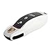 TOMALL Carrera White Metallic Replacement Key Case for Cayenne Panamera Macan 911 Key Shell
