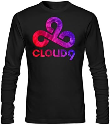 Men's Cloud 9 CSGO Team Logo Long Sleeve O Neck t Shirt XL Black