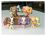 TXLDHVAZI Little Pet Cocker Spaniel Dog Set 5pcs Dogs #1209#156#960#748#575 Girls Collection pet Shop Toys with Accessories