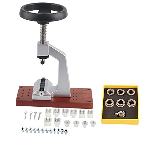 Watch Case Opener, Watch Press, Watch Repair Tool Kit, Bench Watch Case Opener Wristwatch Tool Back Opener with 6 Dies
