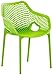 Produktbild CLP Gartenstuhl/Terrassenstuhl, wetterfest, stapelbar, modernes Design, Kunststoff, Armlehnen, Rückenlehne Nicht verstellbar, Air XL, Farbe:grün