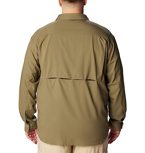 Image of Columbia Men Polyester Loose Omni-Shade Ridge Utility Lite Hiking and Trekking Long Sleeve Shirt