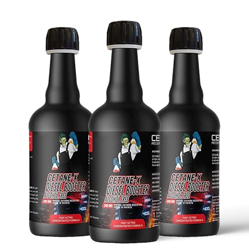 Image of CETANE-X Cetane Booster for All Diesel Cars - Clean Fuel System, Reduce Emission & Black Smoke, Improve Fuel Economy and Pickup (300 ml, Pack of 3)