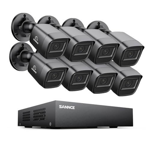 SANNCE 1080P Security Camera System 8CH H.264+ 1080N Home Surveillance DVR and...