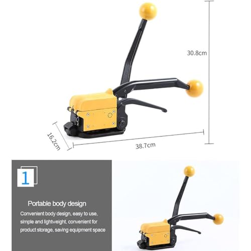 Tensor manual de flejado para sujetar cargas pesadas de forma rápida y sin usar hebillas 4