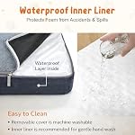 EMPSIGN Stylish Dog Bed Mat Dog Crate Pad Mattress Reversible (Cool & Warm), Water Proof Linings, Removable Machine Washable Cover, Firm Support Small to XX Large Dogs, Grey,XL(41''''*28''''*3'''') - Image 5