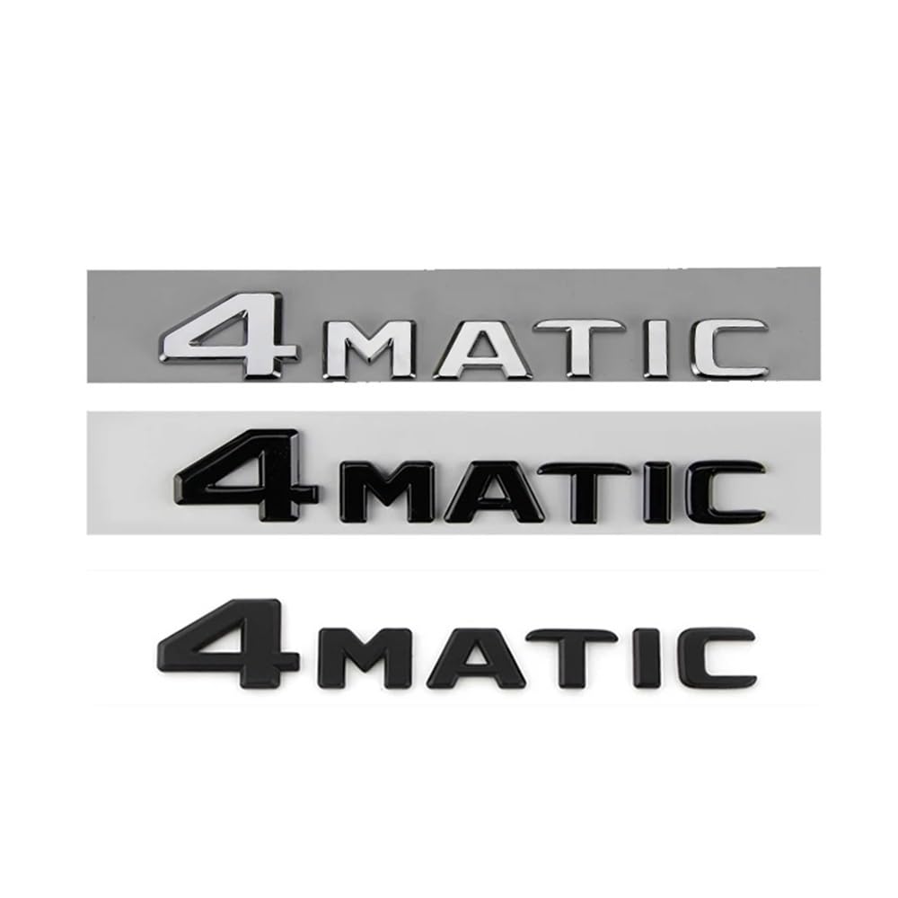 Pegatina 4MATIC 3D de alta gama para maletero de Mercedes AMG W176 W222 color negro mate