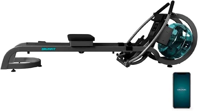 Cecotec Drumfit Rower Neptuno: Remo de Resistencia de Agua con Tanque de 13 Litros