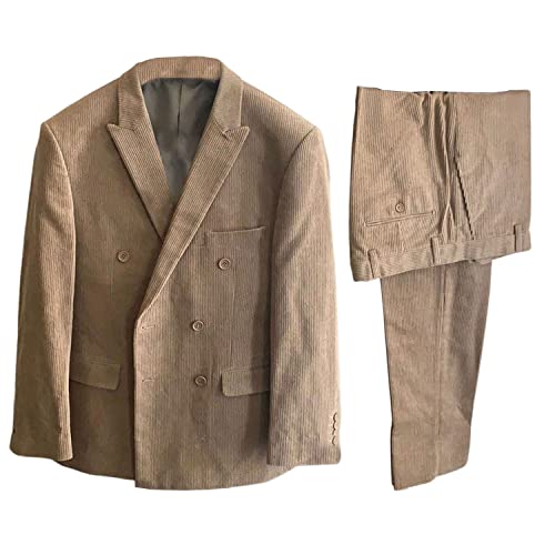 Veste et pantalon de costume homme en velours pour éviter le look rigide