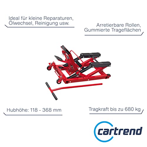 Motorradhebebühne cartrend hydraulisch bis 680 kg für Wartung